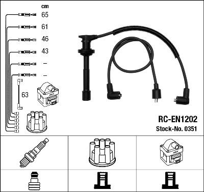 NGK 0351 - Комплект проводов зажигания autosila-amz.com