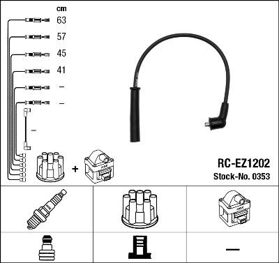 NGK 0353 - Комплект проводов зажигания autosila-amz.com