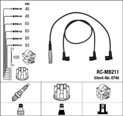 NGK 0746 - Комплект проводов зажигания autosila-amz.com