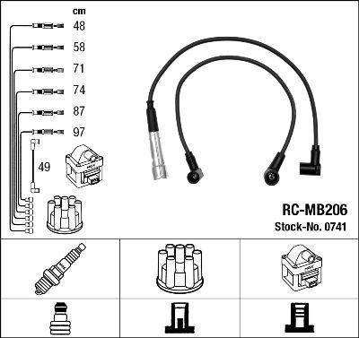 NGK 0741 - Комплект проводов зажигания autosila-amz.com