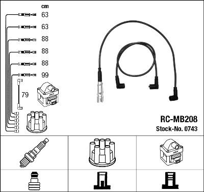 NGK 0743 - Комплект проводов зажигания autosila-amz.com