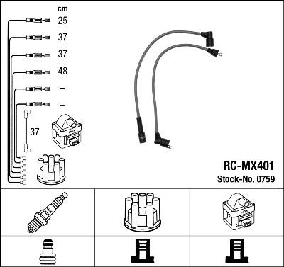NGK 0759 - Комплект проводов зажигания autosila-amz.com