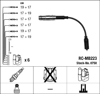 NGK 0758 - Комплект проводов зажигания autosila-amz.com