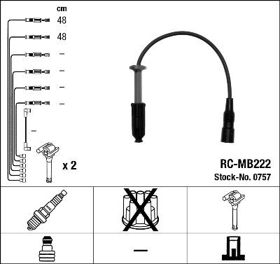 NGK 0757 - Комплект проводов зажигания autosila-amz.com