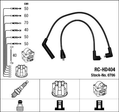NGK 0706 - Комплект проводов зажигания autosila-amz.com
