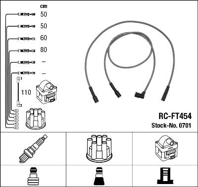 NGK 0701 - Комплект проводов зажигания autosila-amz.com