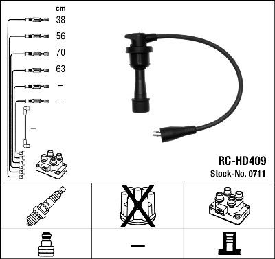 NGK 0711 - Комплект проводов зажигания autosila-amz.com