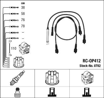 NGK 0782 - Комплект проводов зажигания autosila-amz.com