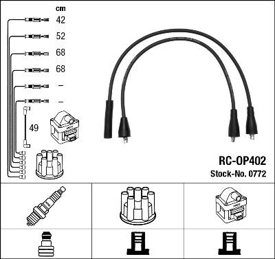 NGK 0772 - Комплект проводов зажигания autosila-amz.com