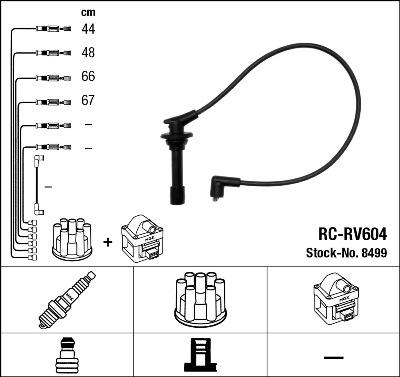 NGK 8499 - Комплект проводов зажигания autosila-amz.com