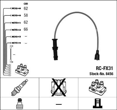 NGK 8456 - Комплект проводов зажигания autosila-amz.com