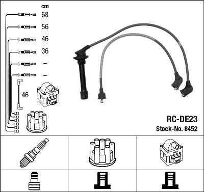 NGK 8452 - Комплект проводов зажигания autosila-amz.com