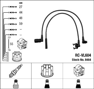 NGK 8464 - Комплект проводов зажигания autosila-amz.com