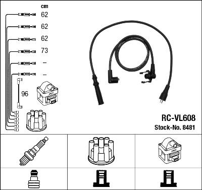 NGK 8481 - Комплект проводов зажигания autosila-amz.com