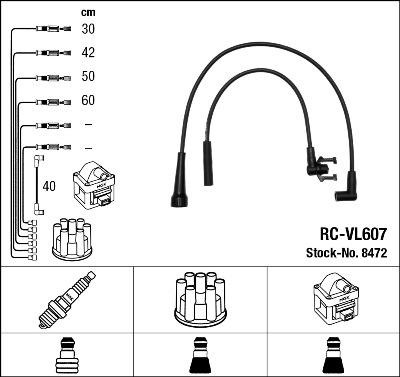 NGK 8472 - Комплект проводов зажигания autosila-amz.com