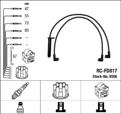 NGK 8556 - Комплект проводов зажигания autosila-amz.com