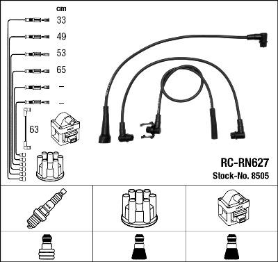 NGK 8505 - Комплект проводов зажигания autosila-amz.com