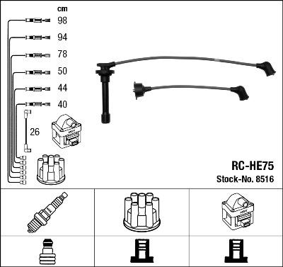 NGK 8516 - Комплект проводов зажигания autosila-amz.com