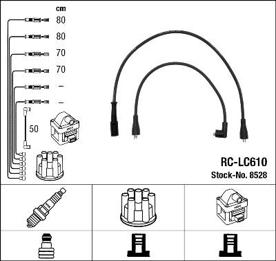 NGK 8528 - Комплект проводов зажигания autosila-amz.com