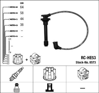 NGK 8573 - Комплект проводов зажигания autosila-amz.com