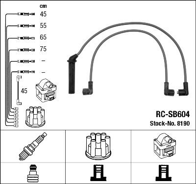 NGK 8190 - Комплект проводов зажигания autosila-amz.com