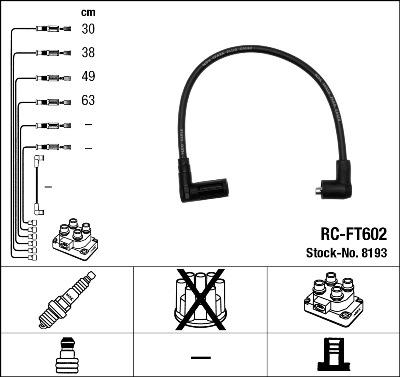 NGK 8193 - Комплект проводов зажигания autosila-amz.com