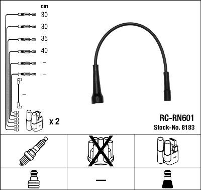 NGK 8183 - Комплект проводов зажигания autosila-amz.com