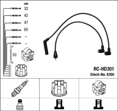 NGK 8300 - Комплект проводов зажигания autosila-amz.com