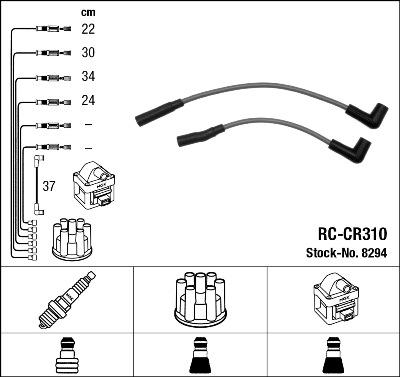 NGK 8294 - Комплект проводов зажигания autosila-amz.com