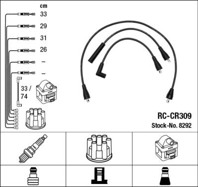 NGK 8292 - Комплект проводов зажигания autosila-amz.com