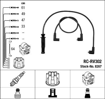 NGK 8267 - Комплект проводов зажигания autosila-amz.com