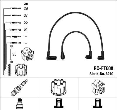 NGK 8210 - Комплект проводов зажигания autosila-amz.com