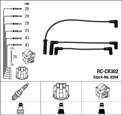 NGK 8284 - Комплект проводов зажигания autosila-amz.com