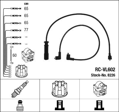 NGK 8226 - Комплект проводов зажигания autosila-amz.com
