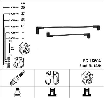 NGK 8220 - Комплект в/в проводов RC-LC604 autosila-amz.com