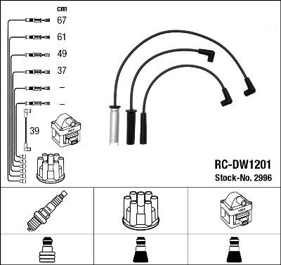 NGK 2996 - Комплект проводов зажигания autosila-amz.com