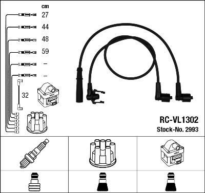 NGK 2993 - Комплект проводов зажигания autosila-amz.com