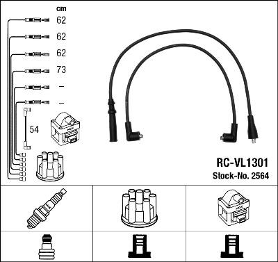 NGK 2564 - Комплект проводов зажигания autosila-amz.com