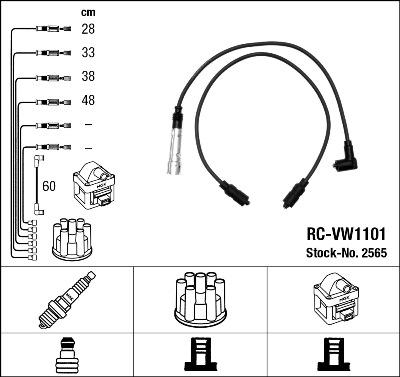 NGK 2565 - Комплект проводов зажигания autosila-amz.com