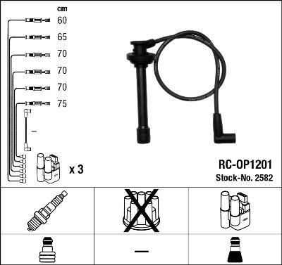 NGK 2582 - Комплект проводов зажигания autosila-amz.com