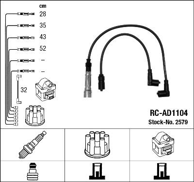 NGK 2579 - Комплект проводов зажигания autosila-amz.com
