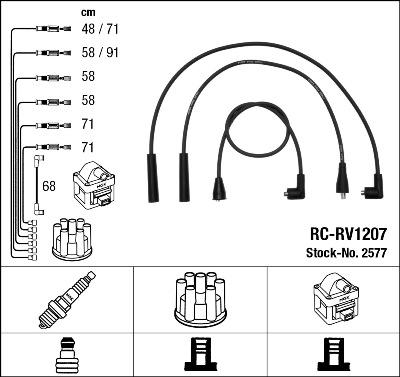 NGK 2577 - Комплект проводов зажигания autosila-amz.com