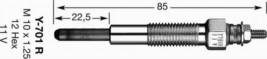 NGK 7464 - Свеча накаливания autosila-amz.com