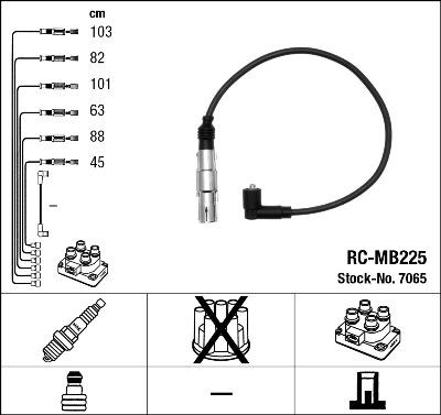 NGK 7065 - Комплект проводов зажигания autosila-amz.com