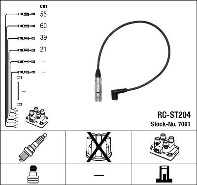 NGK 7061 - Комплект проводов зажигания autosila-amz.com