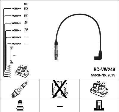 NGK 7015 - Комплект проводов зажигания autosila-amz.com