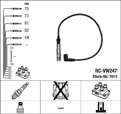 NGK 7013 - Комплект проводов зажигания autosila-amz.com