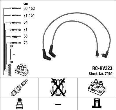 NGK 7079 - Комплект проводов зажигания autosila-amz.com