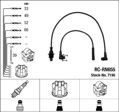 NGK 7190 - Комплект проводов зажигания autosila-amz.com