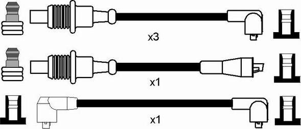 NGK 7156 - Комплект проводов зажигания autosila-amz.com